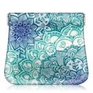 Bolsa de moedas Fintie Squeeze em couro PU para mulheres e meninas, verde