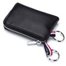 Bolsa de moedas, porta-moedas, chaveiros duplos de couro imeetu, pretos