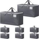 Bolsa de movimento BlissTotes grande com zíperes e alças, 93 litros, pacote com 8