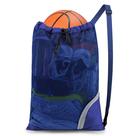 Bolsa de natação BeeGreen Mesh com cordão, grande, azul, lavável