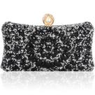 Bolsa de noite Beaguful Sparkly Rhinestone Clutch preta feminina