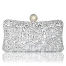 Bolsa de noite Beaguful Sparkly Rhinestone Clutch Silver Women