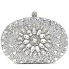 Bolsa de noite Beaguful Sparkly Rhinestone Clutch Silver Women