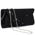 Bolsa de noite Dasein, bolsa de casamento, bolsa de festa para mulheres, preta