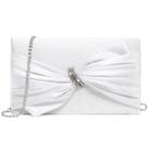 Bolsa de noite Dasein Elegant Satin Bow Lap com strass Bolsa de noite Dasein Elegant Satin Bow Lap com strass
