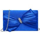 Bolsa de noite Dasein Elegant Satin Bow Lap com strass
