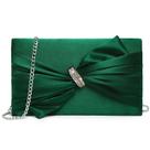 Bolsa de noite Dasein Elegant Satin Bow Lap com strass Bolsa de noite Dasein Elegant Satin Bow Lap com strass