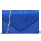 Bolsa de noite Dasein Velvety Plissada Envelope Clutch Blue