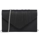 Bolsa de noite Dasein Velvety Plissada Envelope Clutch preta
