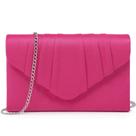 Bolsa de noite Dasein Velvety Plissada Envelope Clutch Rose