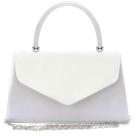 Bolsa de noite Dasein Women Party Clutch Bolsa de casamento branca