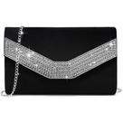 Bolsa de noite feminina Dasein Formal Party Clutch Wedding Black