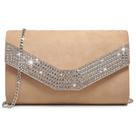 Bolsa de noite feminina Dasein Formal Party Clutch Wedding Camel