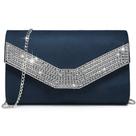 Bolsa de noite feminina Dasein Formal Party Clutch Wedding Navy