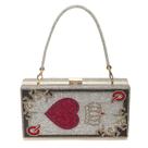 Bolsa de noite pearl&she Crystal Rhinestone Queen of Hearts