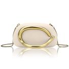 Bolsa de noite Rkrouco Chocolates Clutch Purse branca em couro PU
