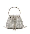 Bolsa de noite Sweetovo Sparkly Diamond Clutch Rhinestone Silver