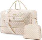 Bolsa de noite Weekender LUOCIP feminina grande bege