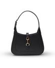 Bolsa de ombro Apryl Black Vegan Leather para mulheres