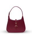 Bolsa de ombro Apryl Burgundy Vegan Leather para mulheres