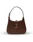 Bolsa de ombro Apryl Small para mulheres de material vegano marrom