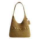Bolsa de Ombro Coach Brooklyn 29 cm Palha Couro