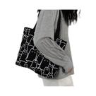Bolsa De Ombro De Lona Com Estampa De Gato Para Meninas E Mulheres, Moda Casual, Bolsa De Compras Bolsa De Ombro De Lona Com Estampa De Gato Para Meninas E Mulheres, Moda Casual, Bolsa De Compras