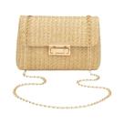 Bolsa De Ombro De Luxo Em Palha Trançada Para Mulheres, Bolsa Transversal Fashion Para Maquiagem E