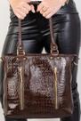 Bolsa de ombro em couro croco Lizandra
