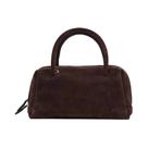 Bolsa De Ombro Em Suede Para Mulheres, Estilo Coreano, Bolsa De Bowling Com Zíper