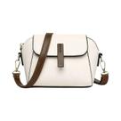 Bolsa de Ombro Feminina Casual em PU - Couro Sintético, Cor Sólida, Modelo Flap Bolsa de Ombro Feminina Casual em PU - Couro Sintético, Cor Sólida, Modelo Flap