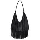 Bolsa De Ombro Feminina Com Franjas Longas, Moda Casual Em Couro PU Macio, Bolsa Tote Hobo