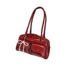 Bolsa De Ombro Feminina Com Laço Na Parte Inferior, Moda Coreana 2024, Simples, Casual, Versátil E