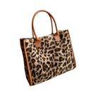 Bolsa De Ombro Feminina De Couro PU Com Estampa De Leopardo E Vaca, Macia E Aconchegante, Bolsa De Bolsa De Ombro Feminina De Couro PU Com Estampa De Leopardo E Vaca, Macia E Aconchegante, Bolsa De