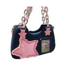 Bolsa De Ombro Feminina De Grande Capacidade Em Denim, Bolsa De Designer Luxuosa, Tote Shopper Com