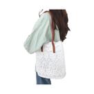 Bolsa de Ombro Feminina de Lona e Couro - Luxo e Casual Bolsa de Ombro Feminina de Lona e Couro - Luxo e Casual