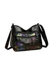 Bolsa de ombro feminina em couro PU com relevo floral preto Bolsa de ombro feminina em couro PU com relevo floral preto