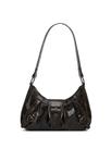 Bolsa De Ombro Feminina Estilo Retrô Y2K Com Plissado E Rebites, Bolsa De Axila Moderna E Descolada Bolsa De Ombro Feminina Estilo Retrô Y2K Com Plissado E Rebites, Bolsa De Axila Moderna E Descolada