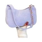 Bolsa de Ombro Feminina Vintage em Veludo - Bolsa Crossbody Casual com Zíper