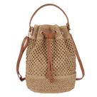 Bolsa de ombro Goclothod Drawstring Cotton Crochet Bucket