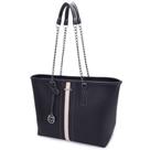 Bolsa de Ombro Grande Cabe Notebook fechamento de zíper alça de corrente Moncci