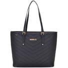 Bolsa de ombro grande forrada fivela Moncci estampa bordada caramelo preto bege