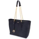 Bolsa de Ombro Grande Shopper Cabe Notebook fechamento de zíper alça de corrente Moncci