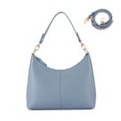 Bolsa de ombro Keyli feminina em couro PU azul 11 L x 4,5 L x 9 A