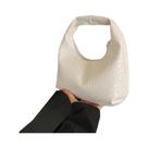 Bolsa De Ombro Pequena Clássica Feminina Em Couro PU Com Estampa Embossada E Alça Superior, Bolsas