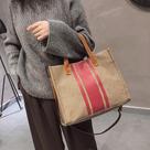 Bolsa de ombro selvagem retrô de lona para meninas da moda