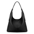 Bolsa de Ombro Slouchy de Couro Legítimo befen Preta