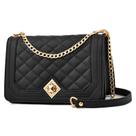 Bolsa de ombro Travistar Lingge em material vegano preto