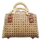 Bolsa De Palha Feminina Sofisticada Moderna Média Verão Top