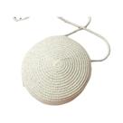 Bolsa de Palha Minimalista Redonda - Bolsa Crossbody para Mulheres